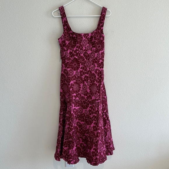 NWT Anthropologie The Blythe Square-Neck Tiered Dress